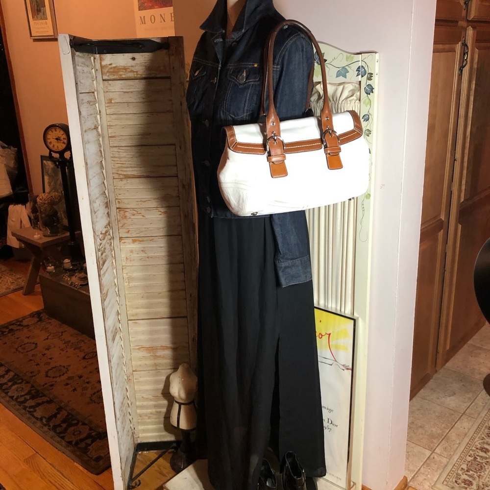 COACH WINTER WHITE/BROWN LEATHER SHOULDER BAG - Picture 15 of 15